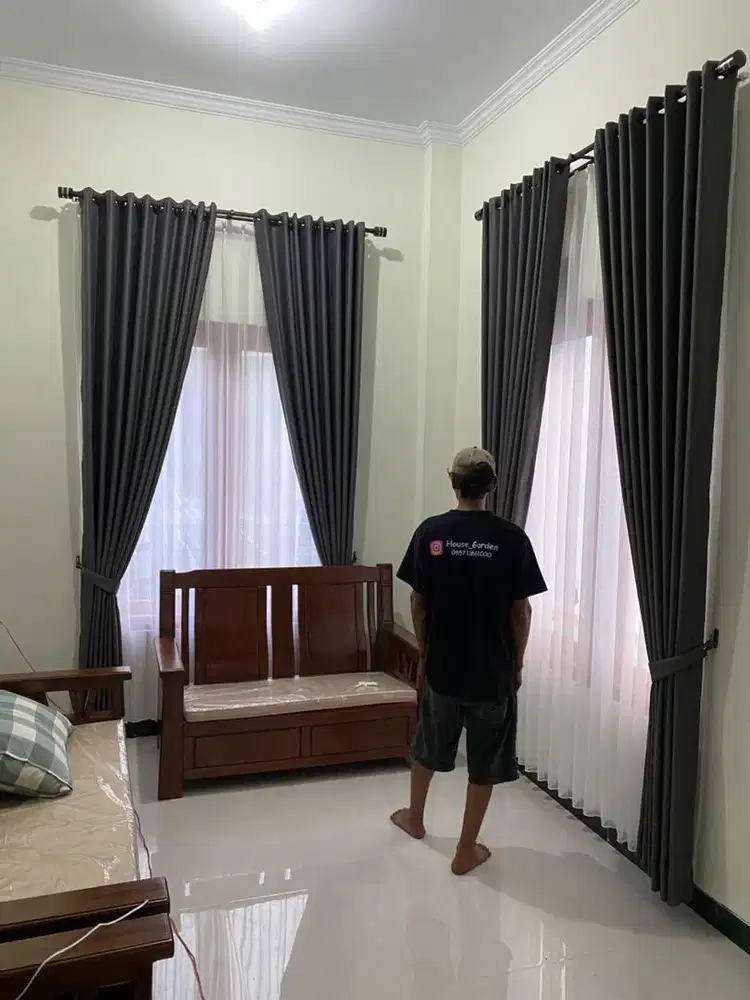 gorden minimalis gordyn polos korden rumah