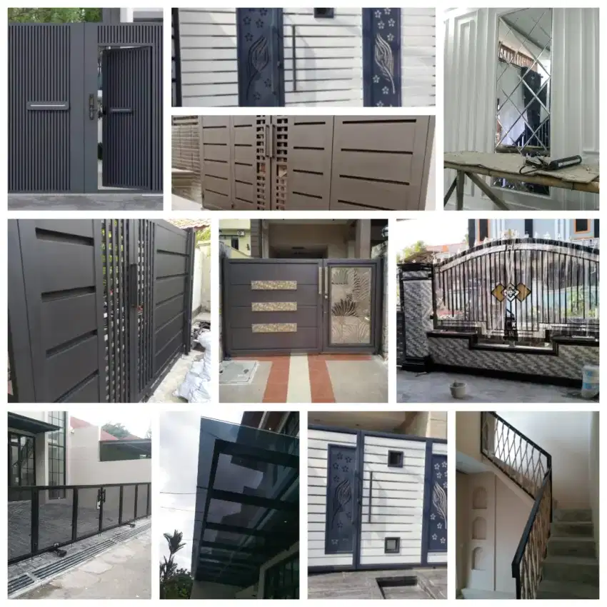 Pembuatan bergaransi utk pintu gerbang,pagar,kanopi,railing tangga