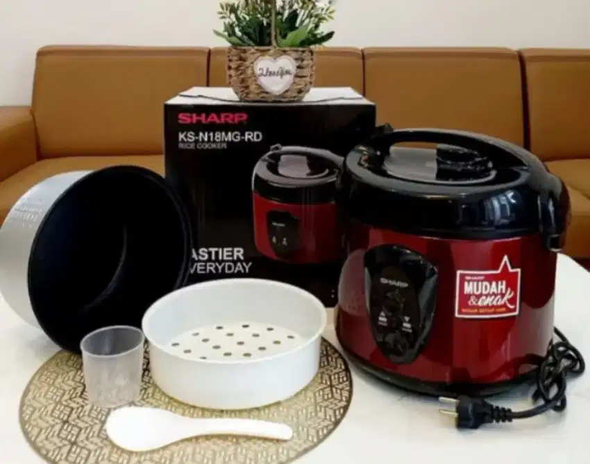 RICE COOKER SHARP 1,8 LITER MEMASAK, MEMANASKAN, MENGUKUS