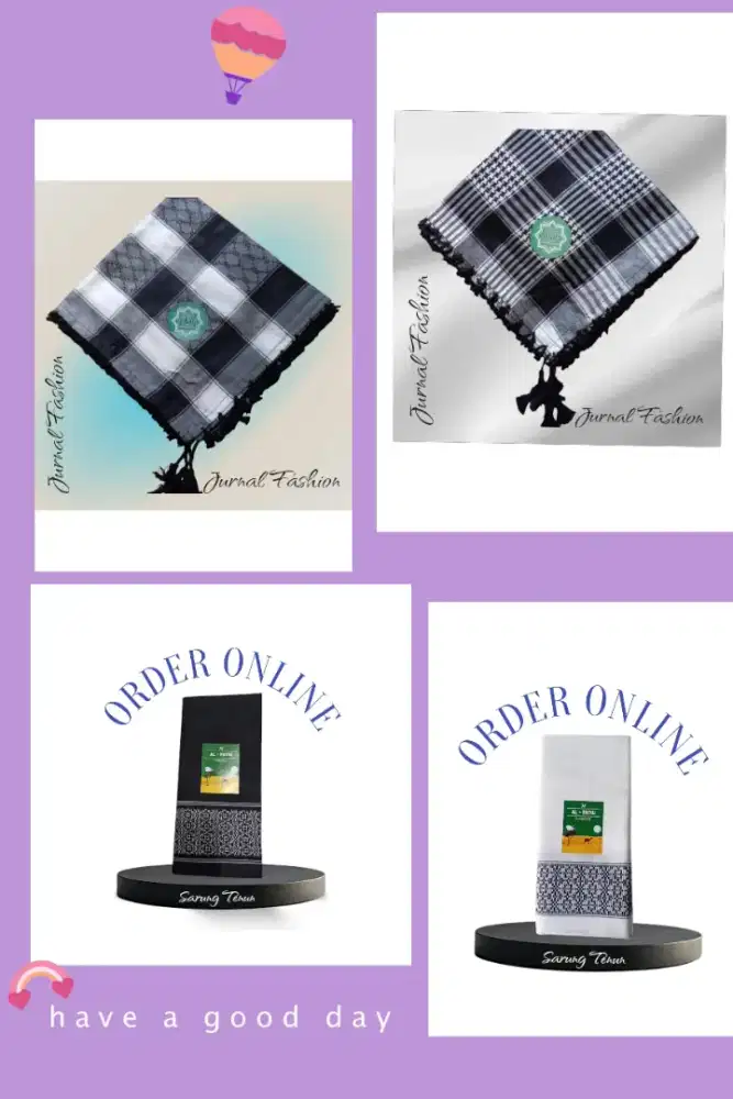 Paket Sarung + Sorban Murah Kualitas Premium utk Hadiah Oleh-oleh Dll.