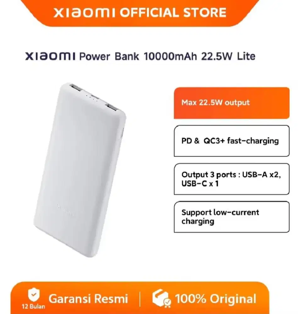 Powerbank Original Xiaomi 10000mah 22,5W ( GARANSI RESMI )