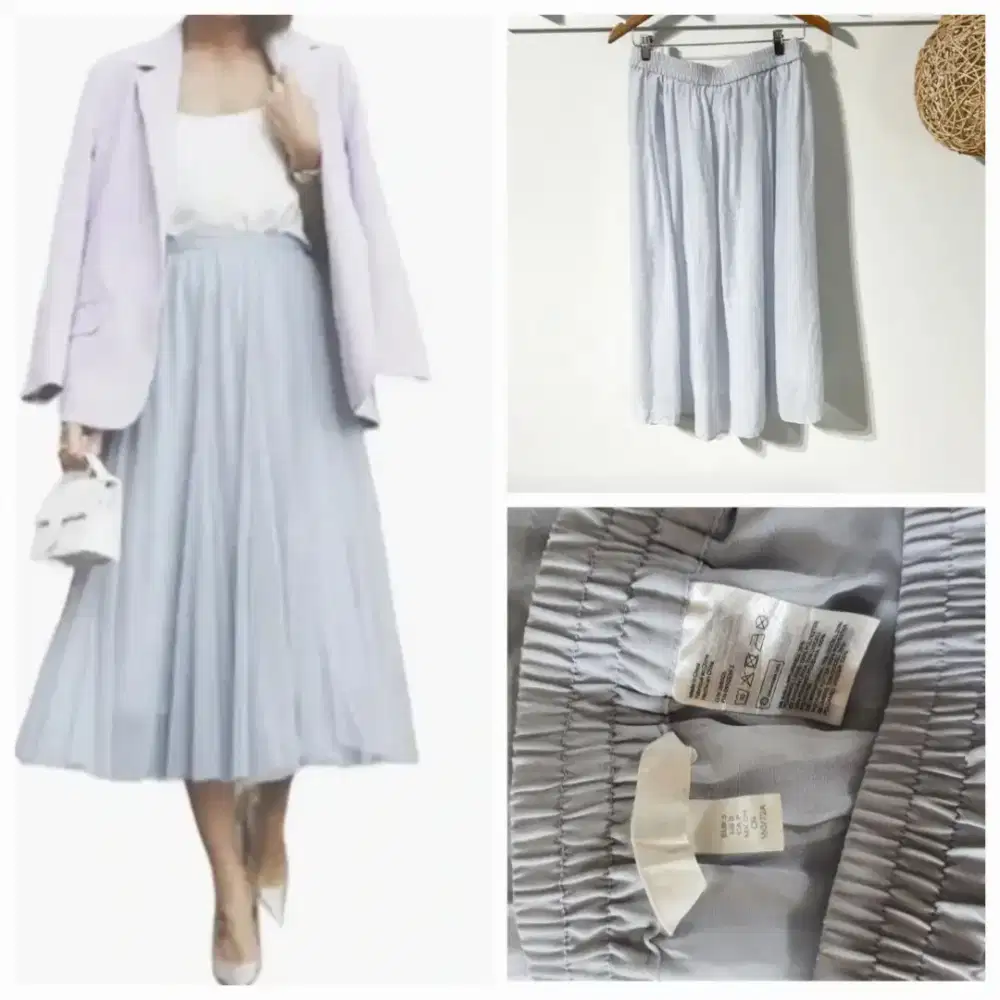 H&M Ruffle Skirt - Pale Blue
