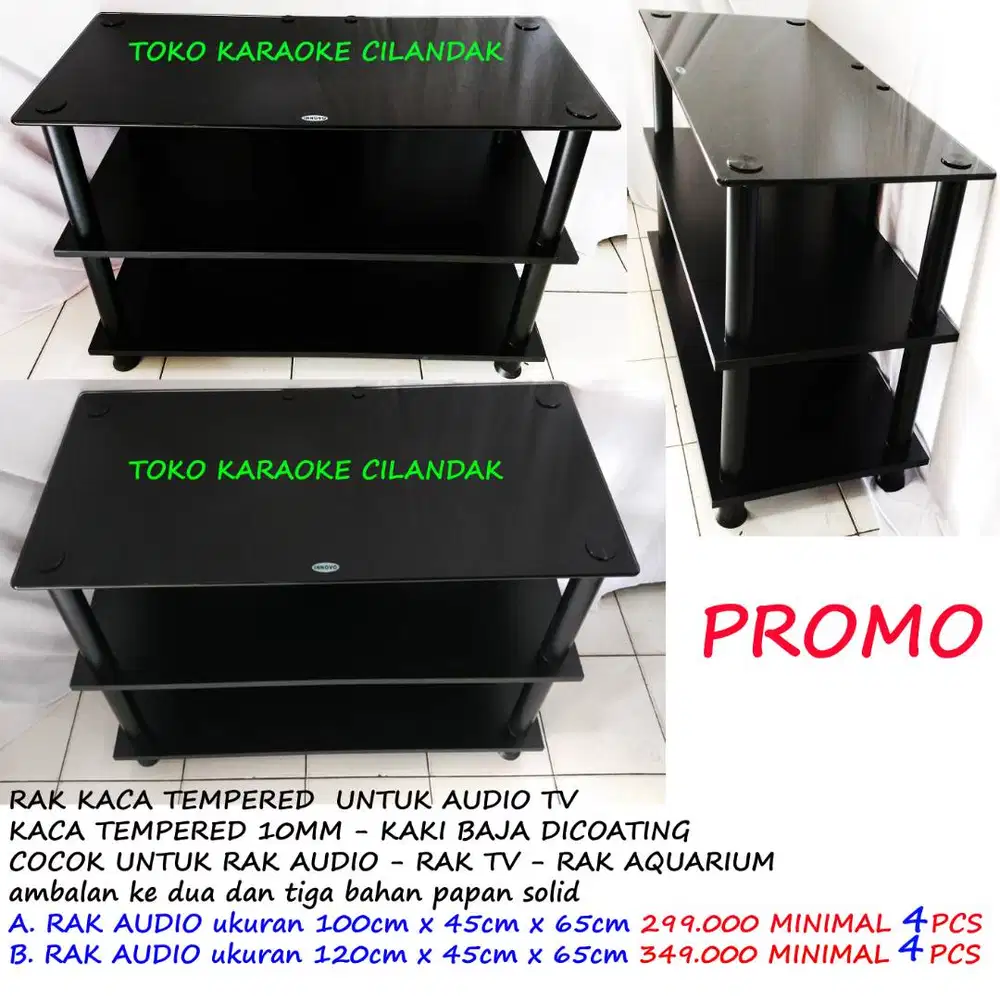 rak audio/meja 100cm min 4pcs
