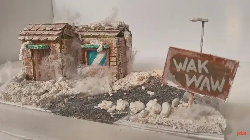 Base/Display/background rumah salju buat action figure