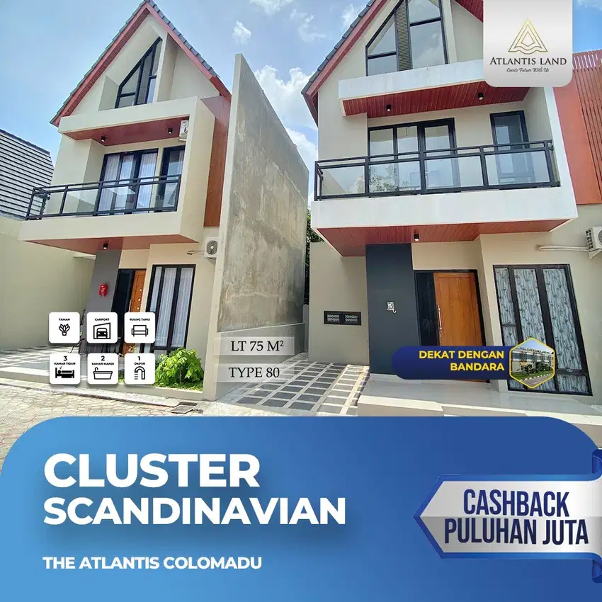 RUMAH 2 LANTAI SCANDINAVIAN COLOMADU DEKAT KAMPUS UMS SHM