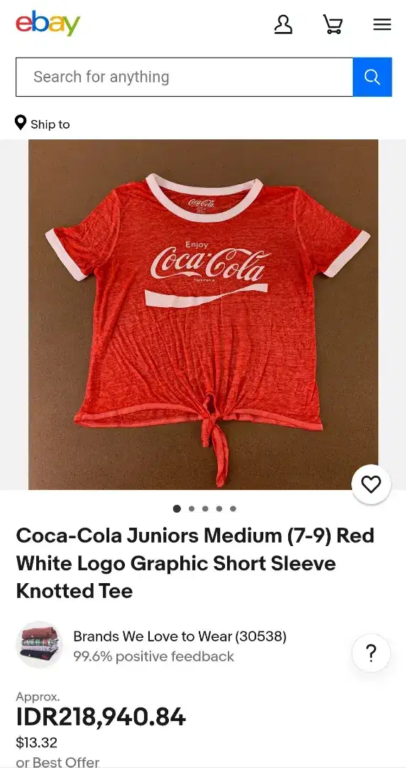 Coca Cola Short Sleeve Tee