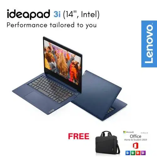 Laptop Lenovo ideapad Slim 3i Celeron N4020 256 GB SSD Win10+OHS