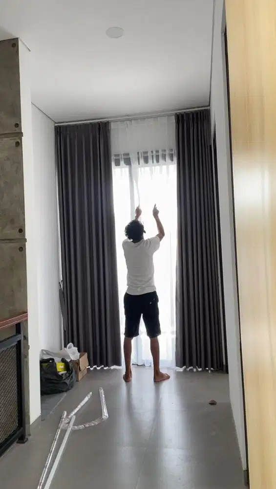 Gordyn rumah gorden polos korden cendela minimalis