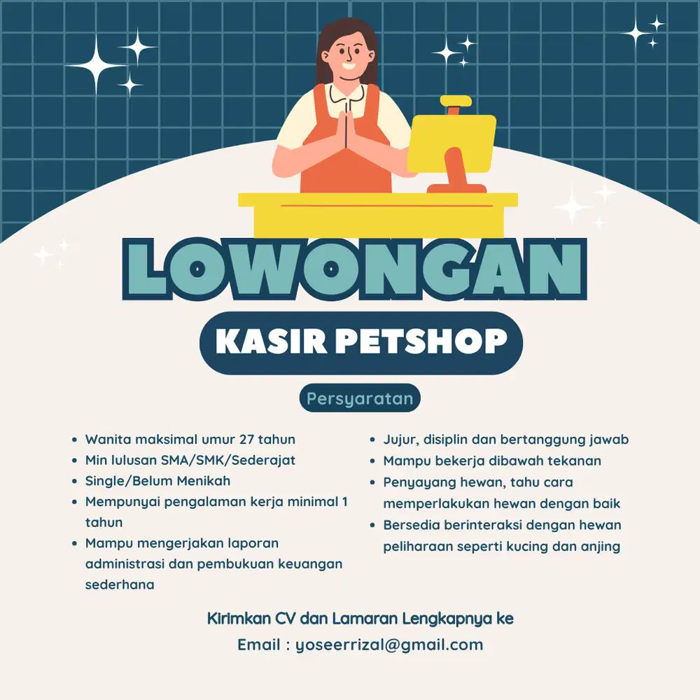 Lowongan Pekerjaan Kasir Pet Shop