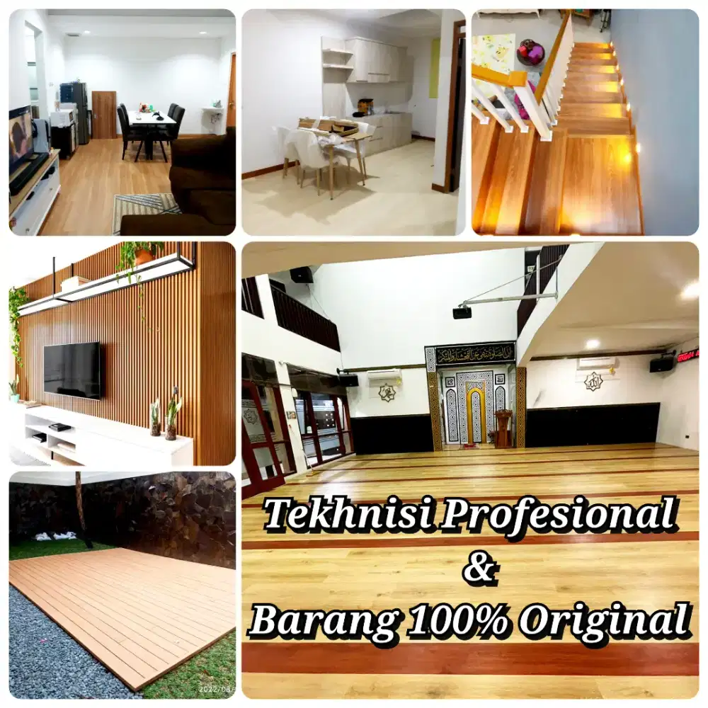 Pemasangan Lantai Kayu SPC,vinyl,decking WPC,parket,Wallpanel.