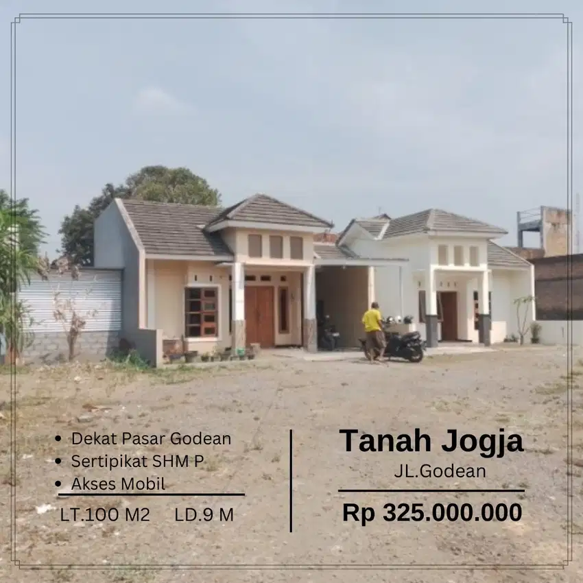 Dekat Pasar Godean Jalan Godean KM.10 SHM Siap AJB