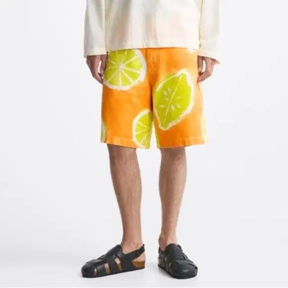 Zara celana pendek short pant beach summer hawai pantai casual orange