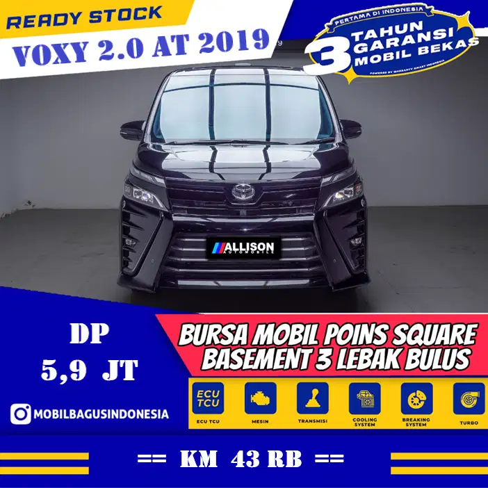 [Km Low - Dp Ringan] Voxy 2.0 MPV AT 2019 HITAM