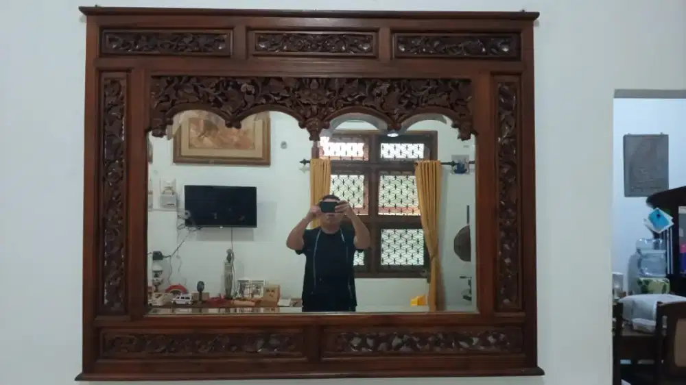 Jual cermin dinding frame jati antik