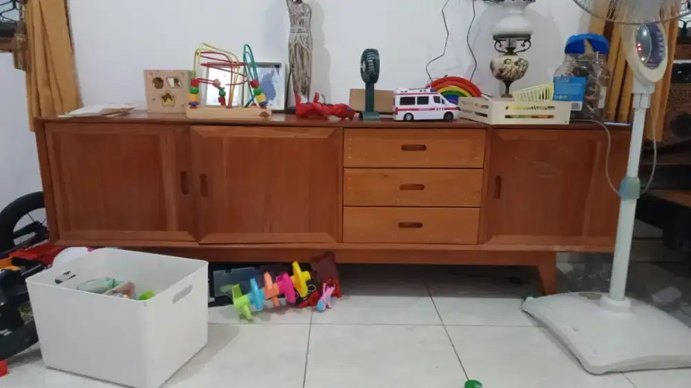 Jual meja rak TV jati