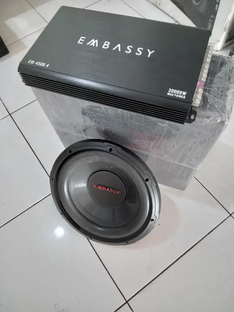 Paket audio mobil merek embassy,harga siap pasang