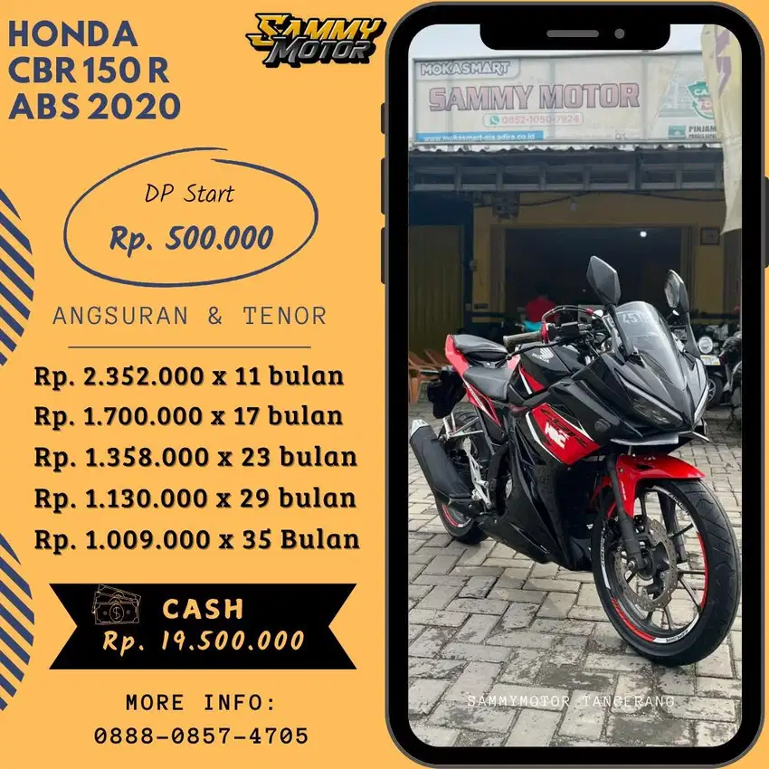 CBR 150 R ABS 2020 KM LOW DP 500rb