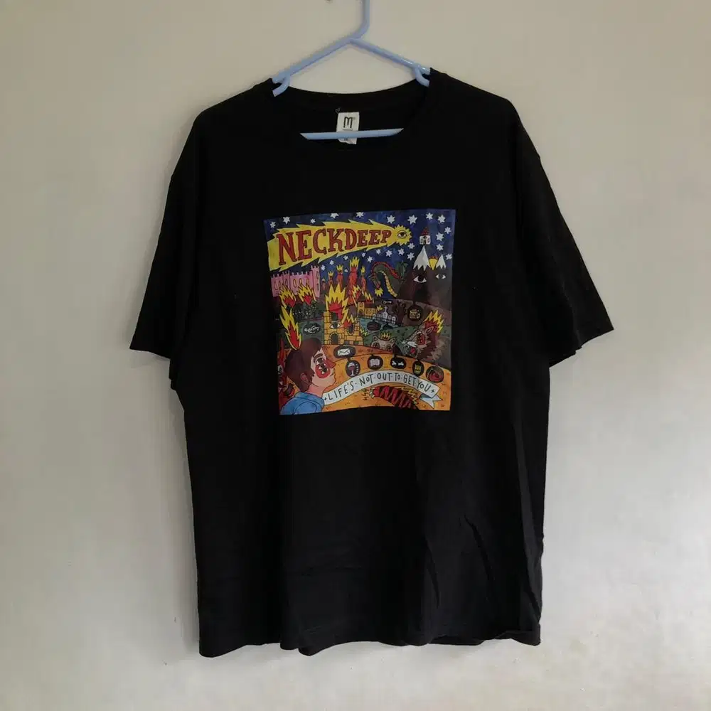Tshirt bootleg neckdeep merch kaos band nirvana pinkfloyd turnstile