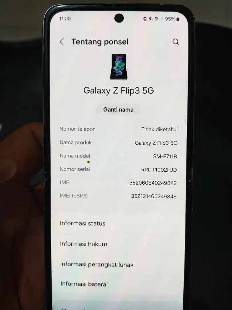Samsung Z Flip3 Sein 5G Ram 8/256 Hp+cas+softcase