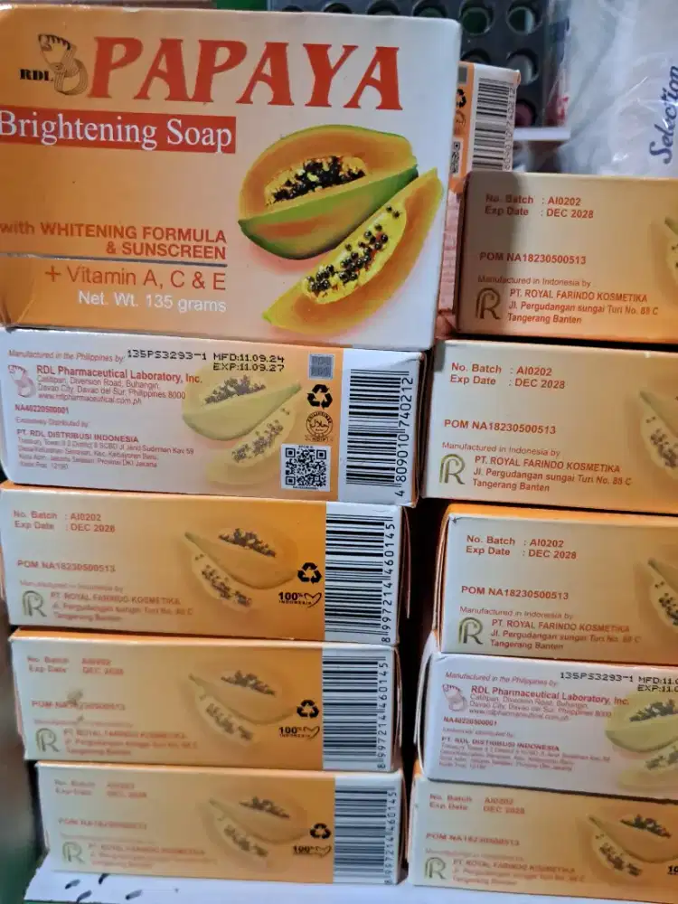 Sabun Papaya original RDL / Barcode
