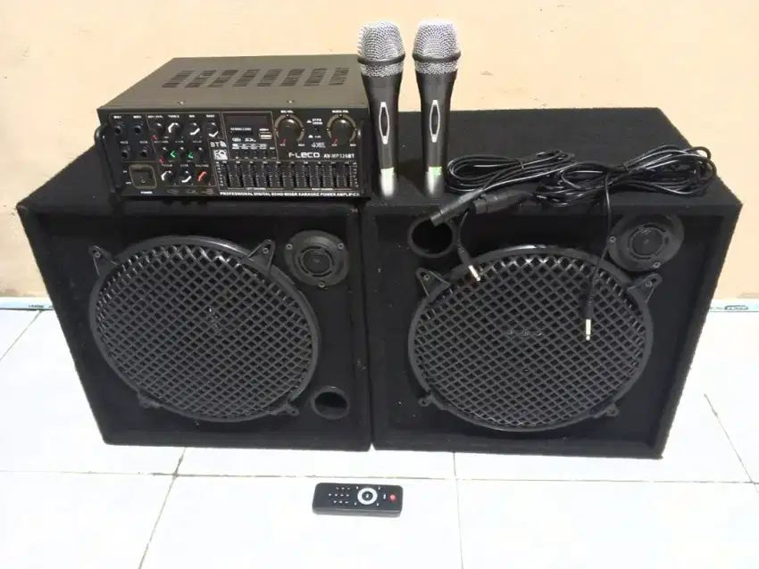 Pake set sound system karaoke 12 in stereo