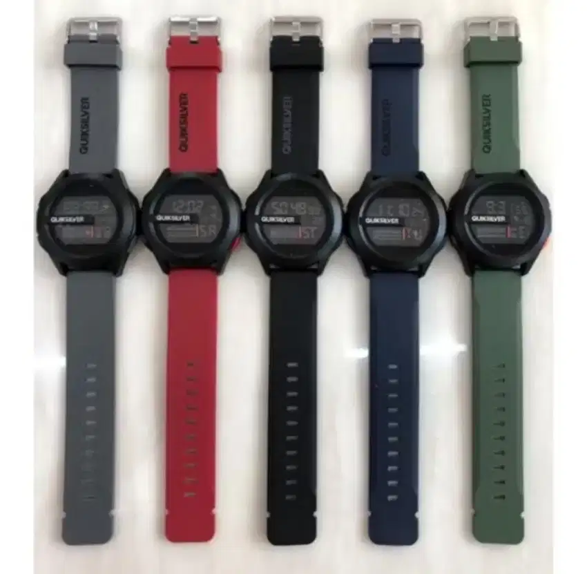 Jam Tangan Pria QuikSilver Drone Bulat Strap Rubber Digital