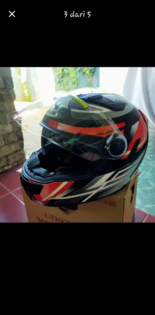 Jual helm Zeus ZS813 Full Face double visor sudah di nano coating helm