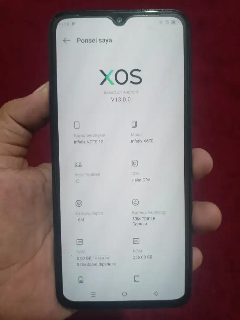 Infinix Note 12 2204 8/256 Unit Only