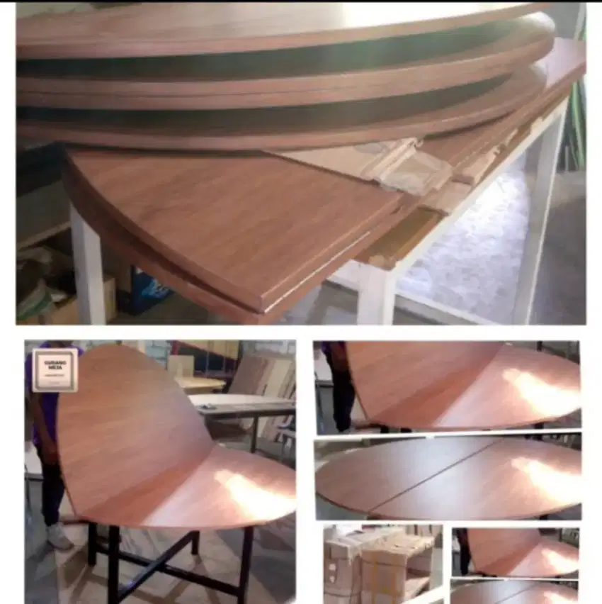 Meja Lipat Kaki Silang  Model Tear Drop Leaf Cross Leg Furniture