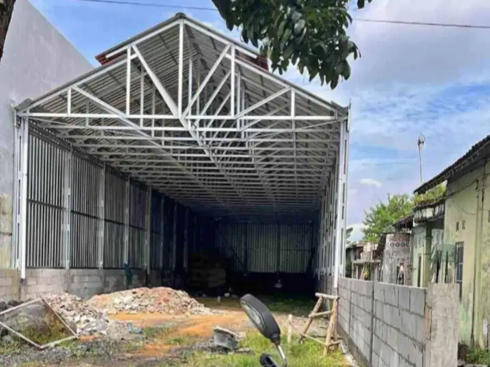 Pemasangan rangka bajarigan