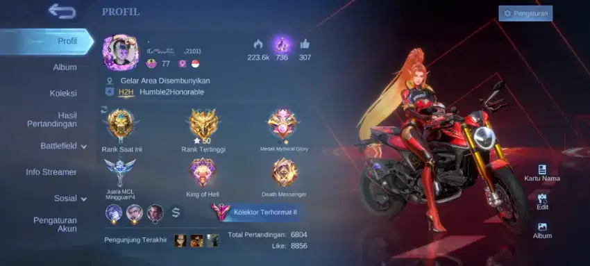 Akun mobile legend (akun ml)
