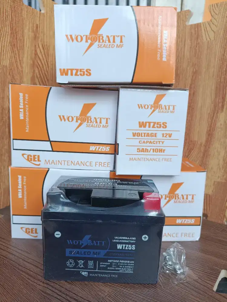 Aki Motor WOTOBATT GTZ5S Bebas Perawatan siap pakai Matic dan Bebek 5S