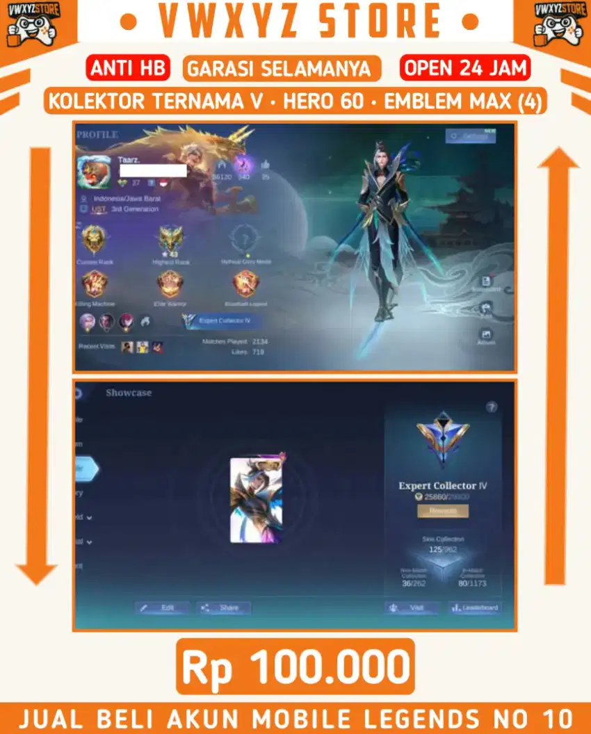 ( HARGA PROMO ) AKUN ML COLLECTOR LING DLL BY VWXYZSTORE