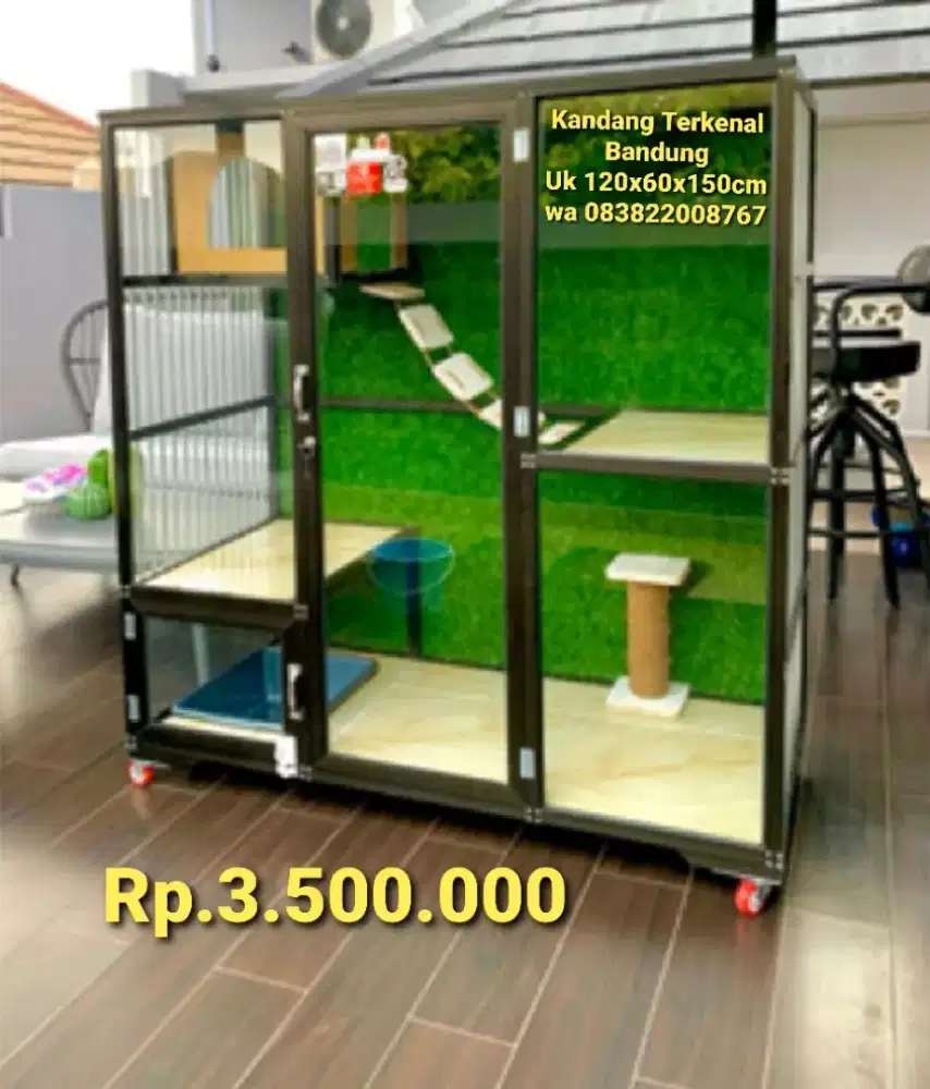 Kandang kucing alumunium