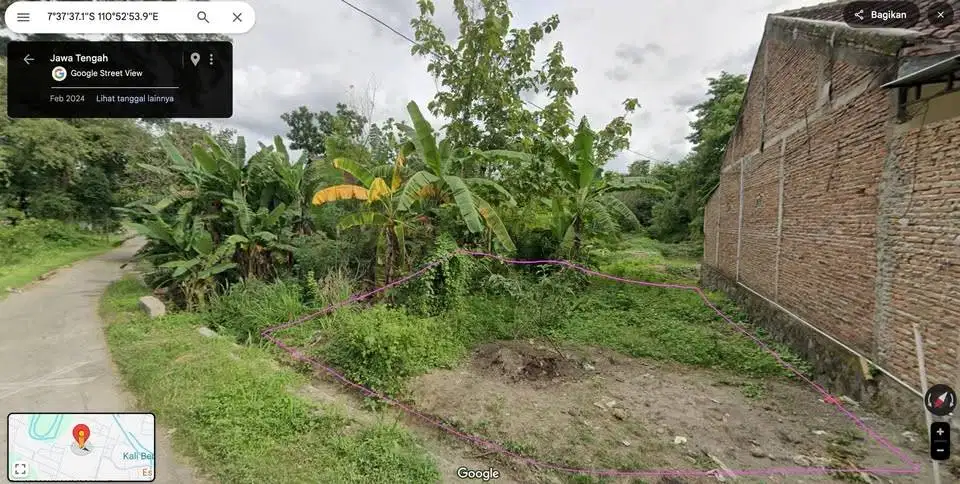 Tanah Pekarangan 100 m2 SHM Desa Mranggen, Polokarto, Sukoharjo