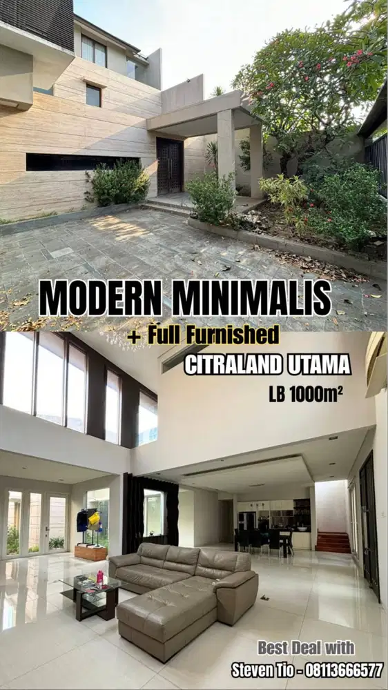 Dijual Rumah Citraland Utama 3 Lantai Area Komersial Siap Huni