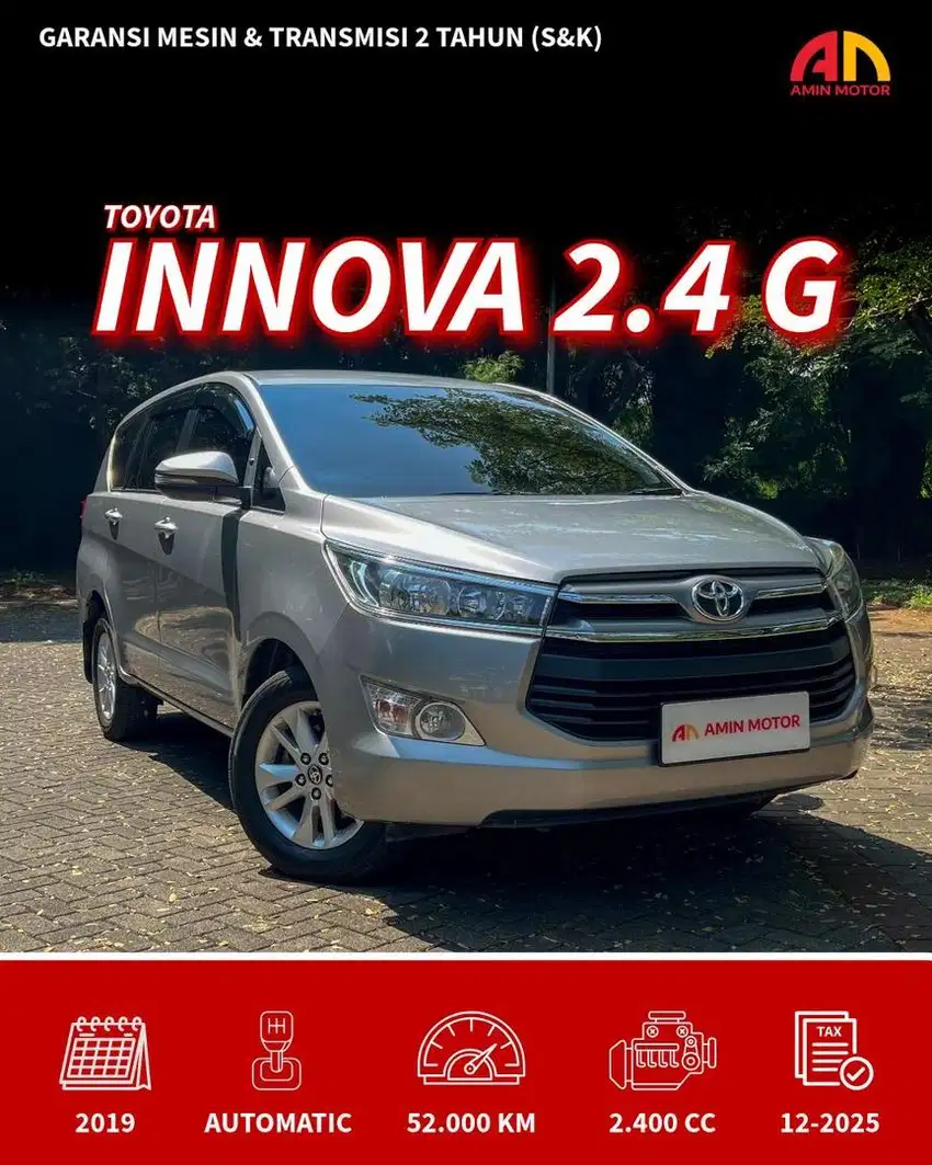 (KM 54rb) Toyota Innova G 2.4 A/T 2019 Kijang Diesel Solar