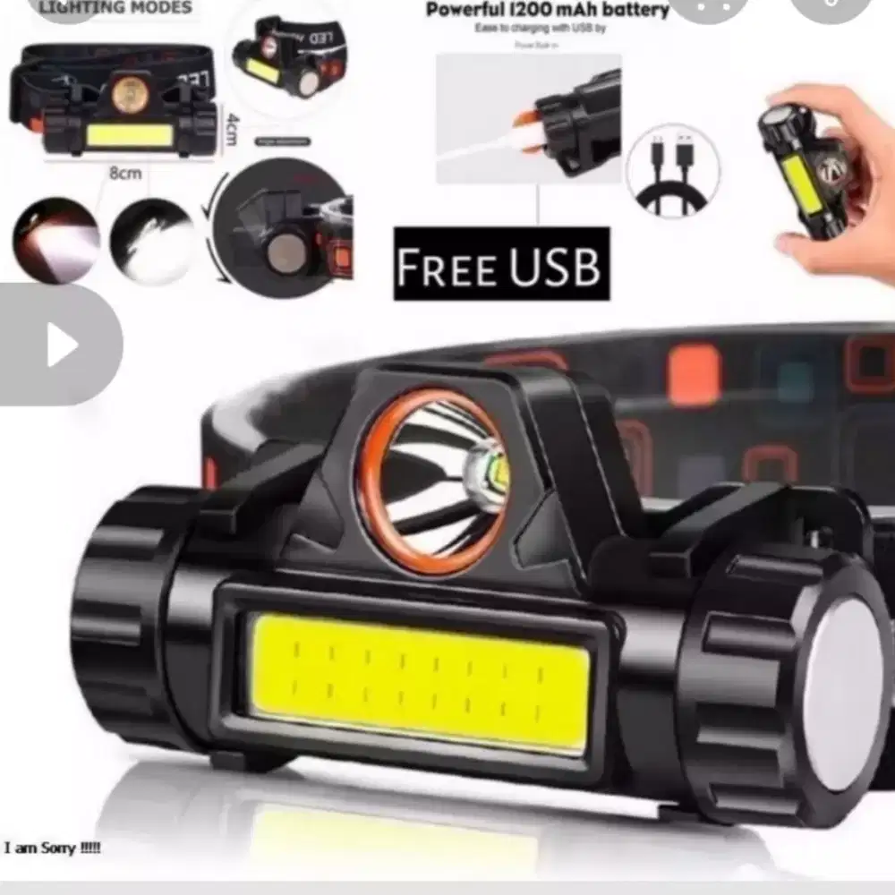 senter kepala led bisa dicas