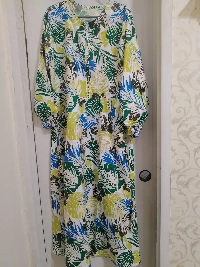 Preloved gamis busui bahan katun adem UK L