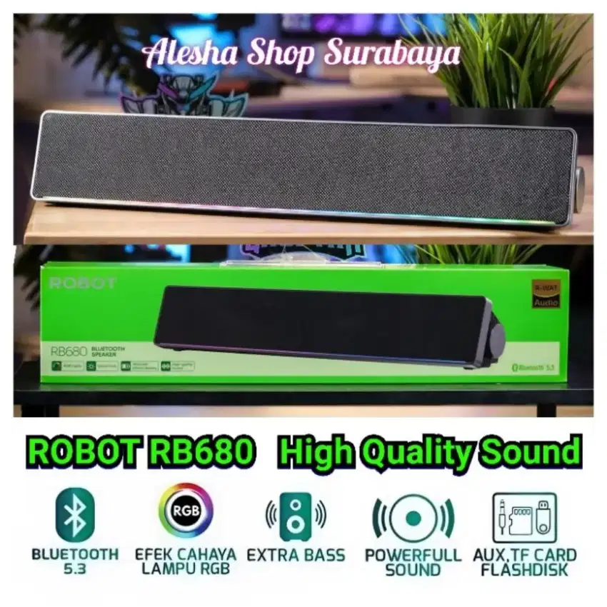 SoundBar ROBOT RB680 RGB Speaker Bluetooth Sky Field Ultra Bass Stereo