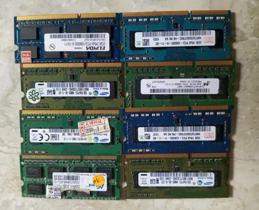 Sodimm DDR3 2GB PC8500 PC10600 Normal Tested