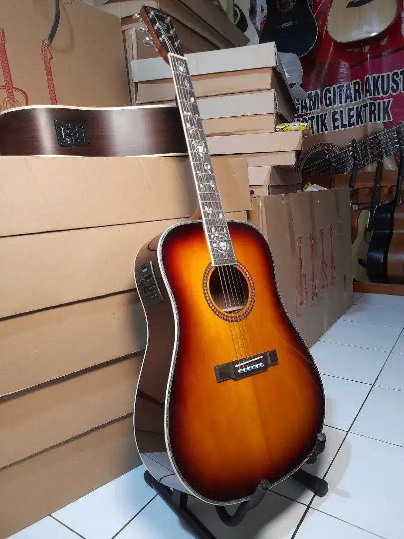 Gitar akustik elektrik solid plus eqfishman
