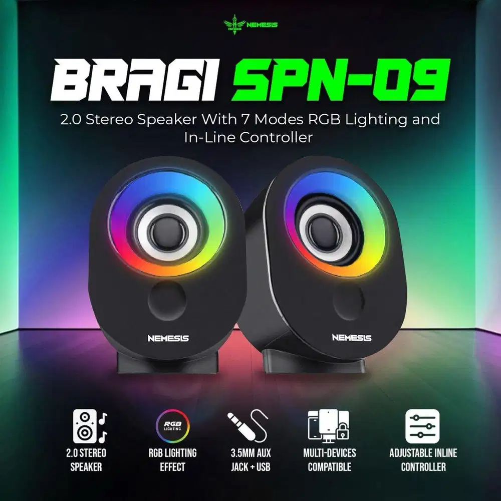 Speaker Gaming RGB NYK Nemesis SPN09 BRAGI SPN-09