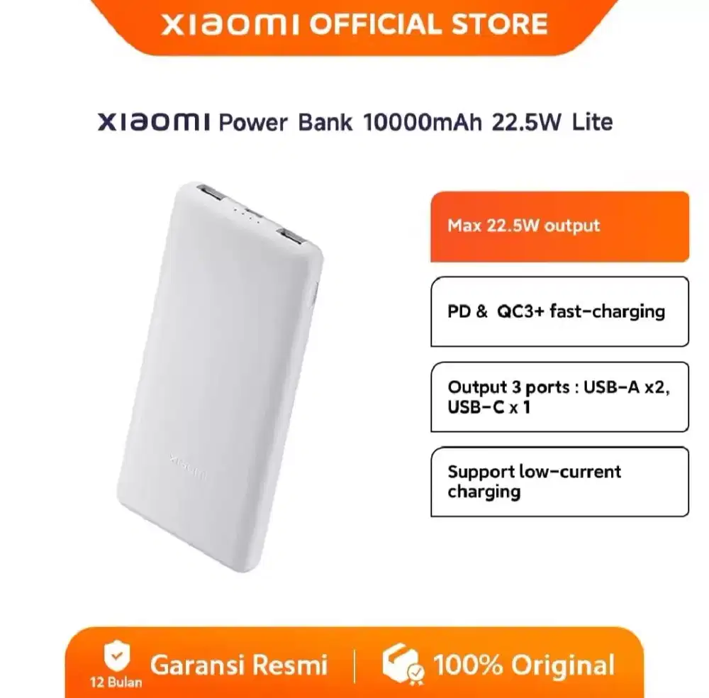 Powerbank Original Xiaomi 10000mah 22,5W ( BISA COD )