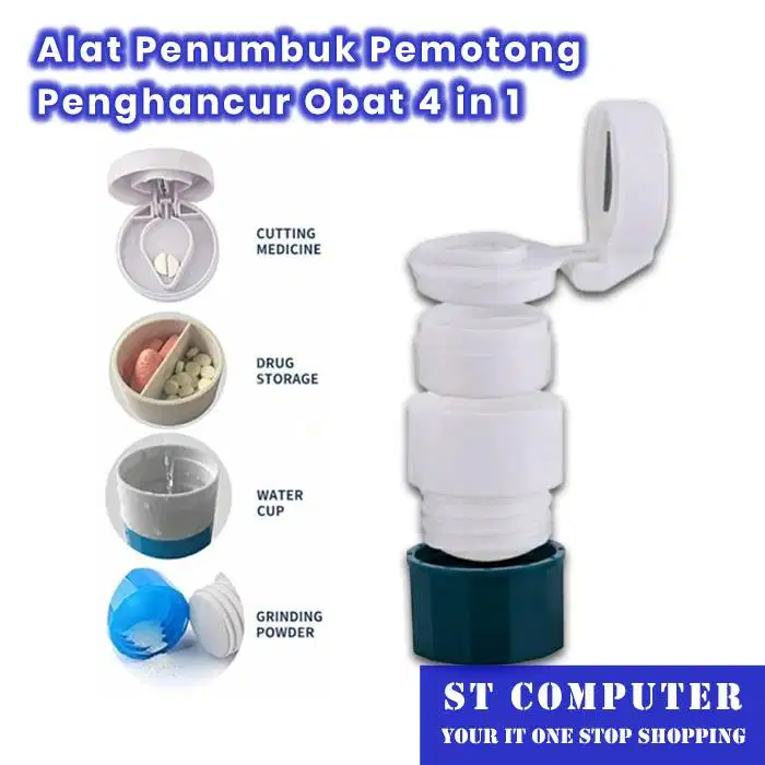 Alat Penumbuk Pemotong Penghancur Obat 4 in 1