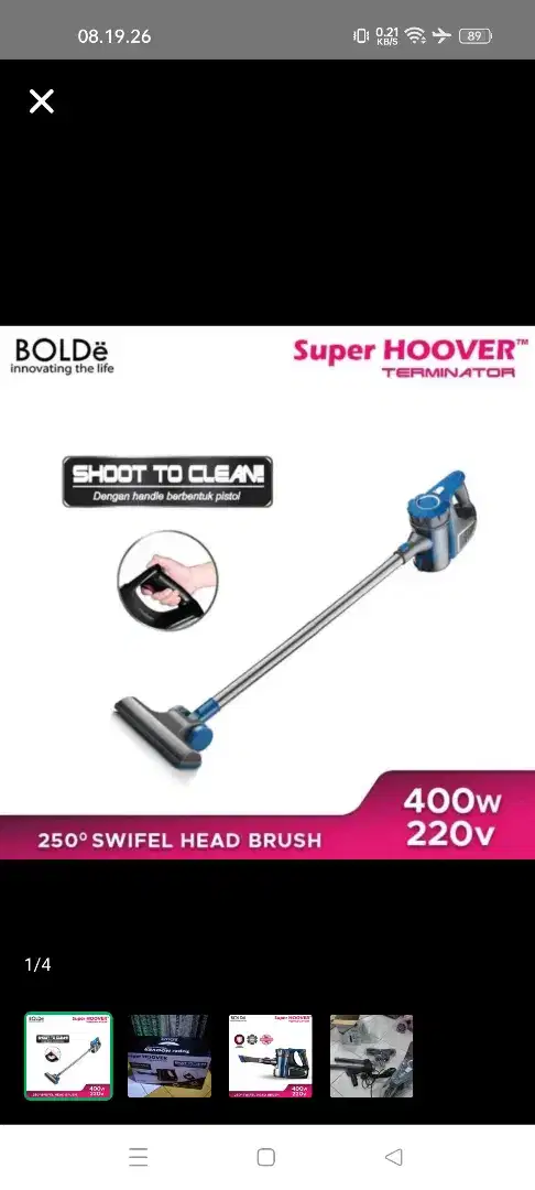 Vacum Cleaner Bolde Superjet Fullset Original