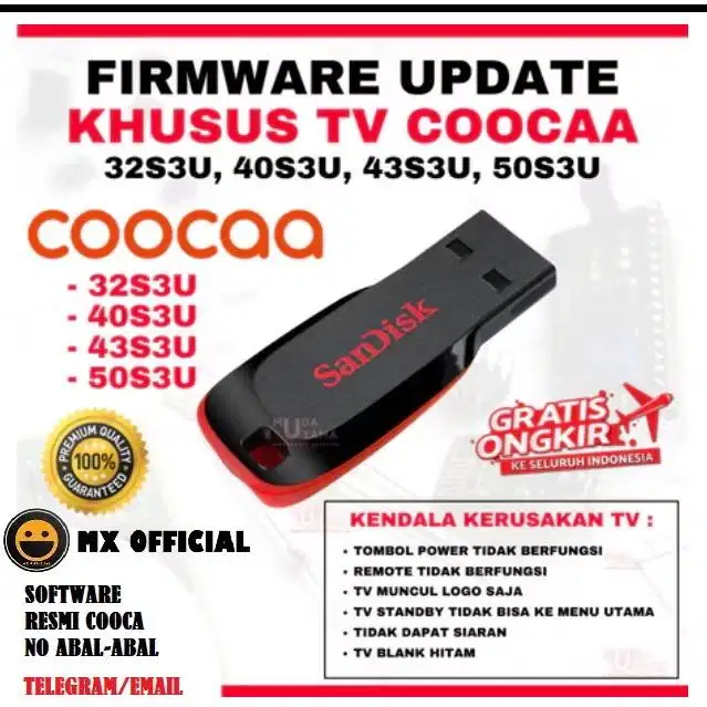 Update firmware resmi tv cooca 32s3u/40s3u/43s3u