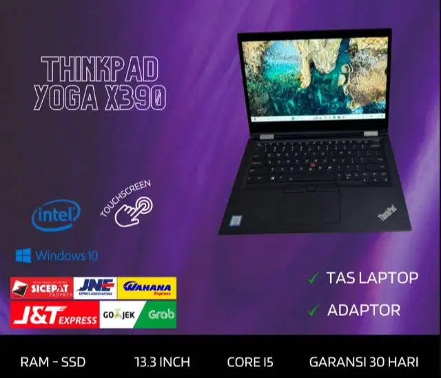 Lenovo Thinkpad X390 2in1 Core i5 Gen 8 RAM 8/256GB Touch D-RC