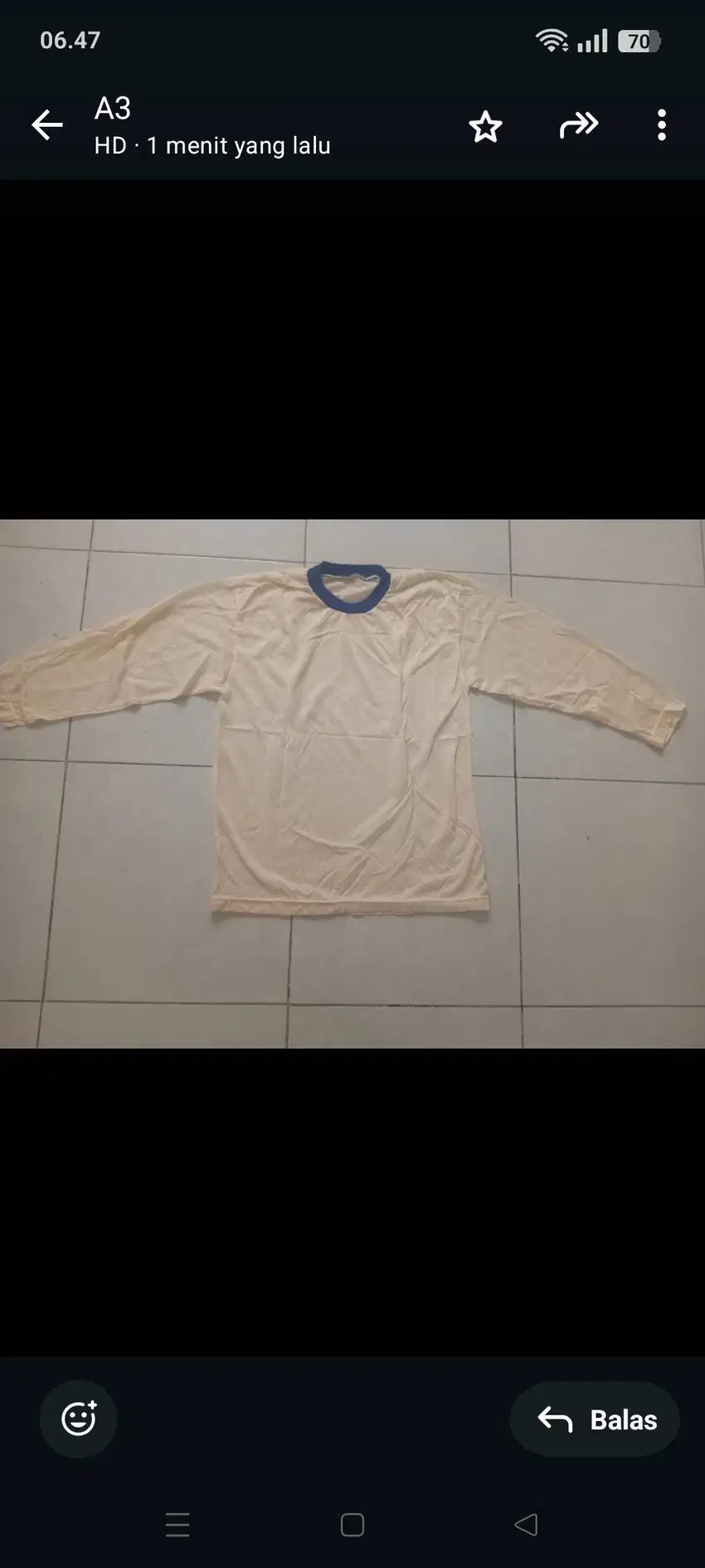 Dijual kaos atasan tipis lengan panjang tipis