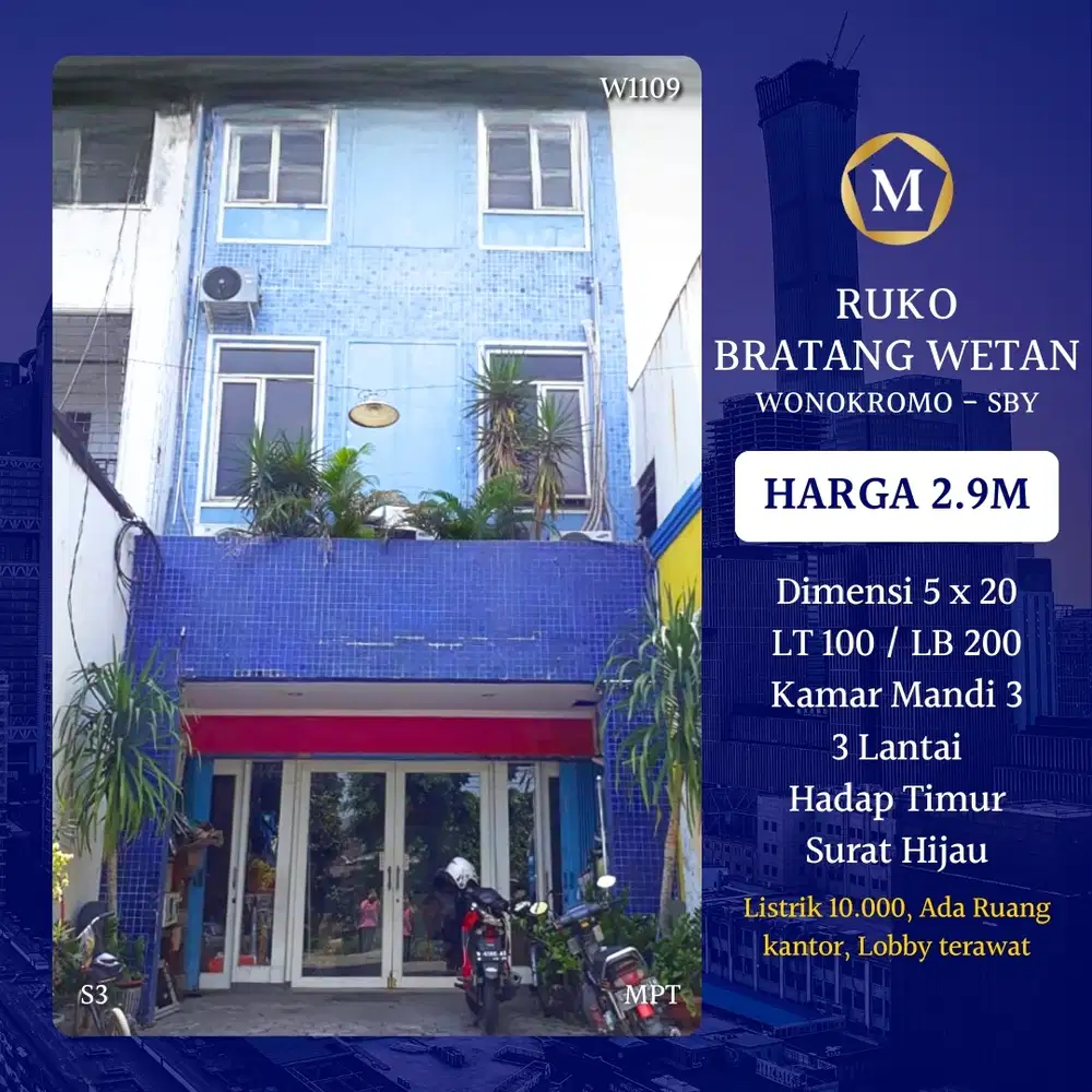 Ruko Bratang Wetan Wonokromo Surabaya